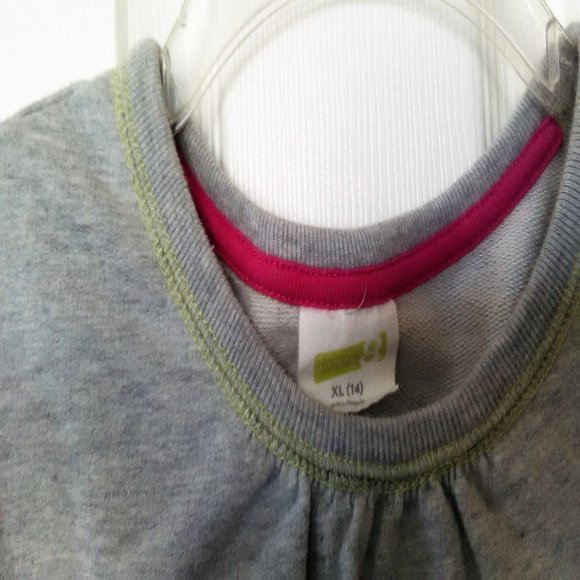 Girls Gray Heather pullover dress Sz XL (14) grey ~ Crazy 8 (by Gymboree) - Picture 5 of 11
